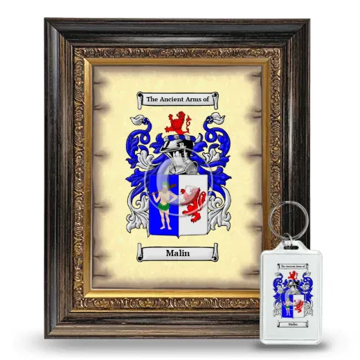 Malin Framed Coat of Arms and Keychain - Heirloom
