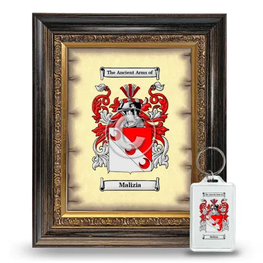 Malizia Framed Coat of Arms and Keychain - Heirloom