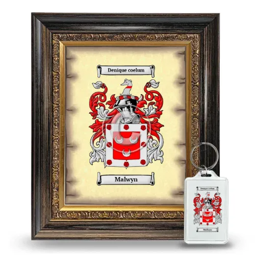 Malwyn Framed Coat of Arms and Keychain - Heirloom