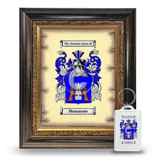 Mammone Framed Coat of Arms and Keychain - Heirloom