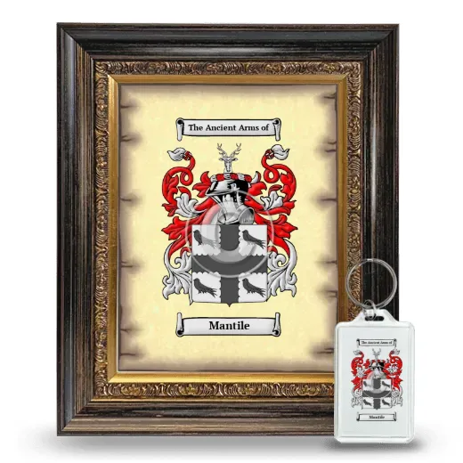 Mantile Framed Coat of Arms and Keychain - Heirloom