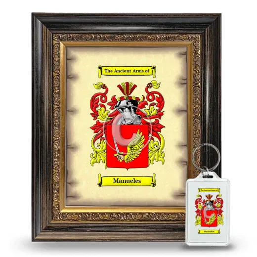 Manueles Framed Coat of Arms and Keychain - Heirloom