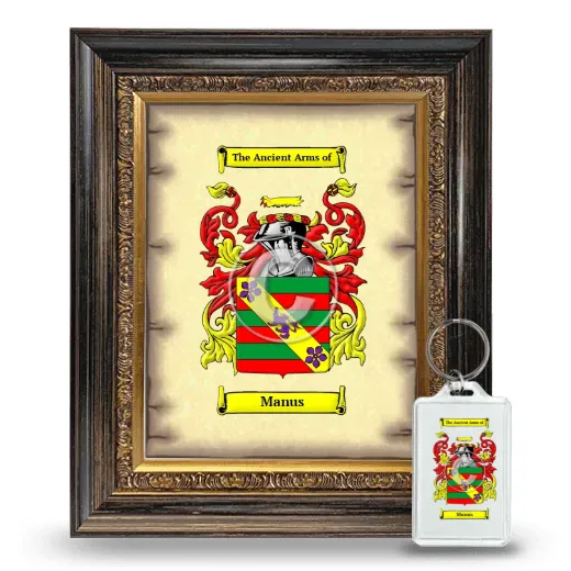 Manus Framed Coat of Arms and Keychain - Heirloom