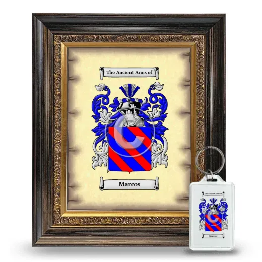 Marcos Framed Coat of Arms and Keychain - Heirloom