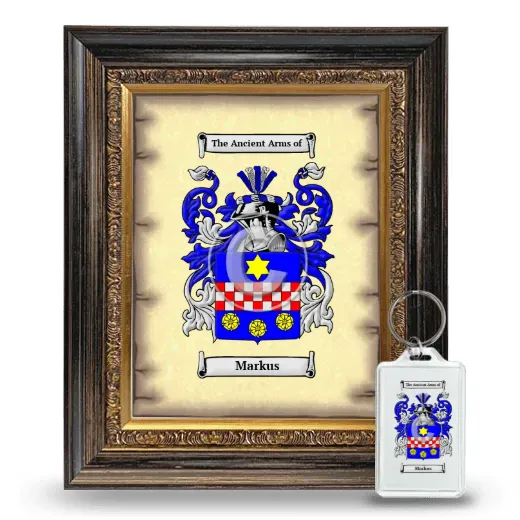 Markus Framed Coat of Arms and Keychain - Heirloom