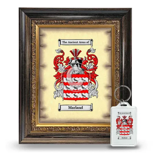 Marland Framed Coat of Arms and Keychain - Heirloom