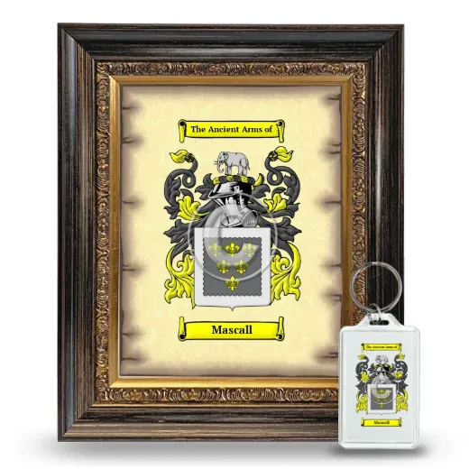 Mascall Framed Coat of Arms and Keychain - Heirloom
