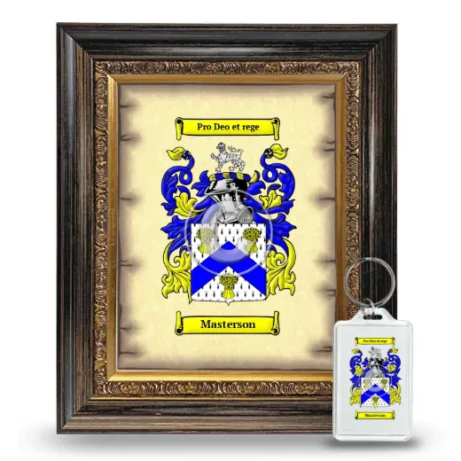 Masterson Framed Coat of Arms and Keychain - Heirloom