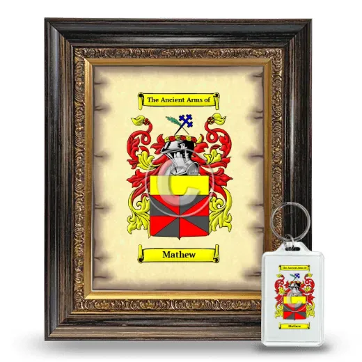 Mathew Framed Coat of Arms and Keychain - Heirloom
