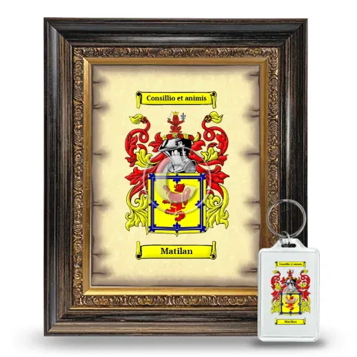 Matilan Framed Coat of Arms and Keychain - Heirloom