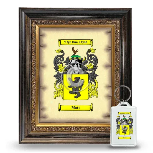Matt Framed Coat of Arms and Keychain - Heirloom
