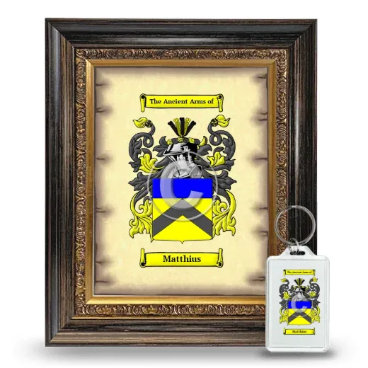 Matthius Framed Coat of Arms and Keychain - Heirloom