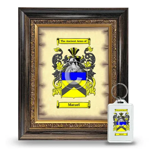 Matzel Framed Coat of Arms and Keychain - Heirloom
