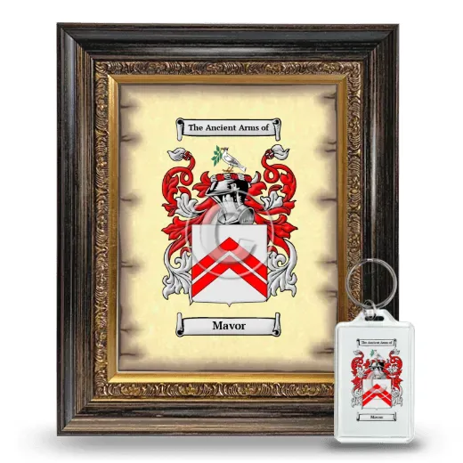Mavor Framed Coat of Arms and Keychain - Heirloom