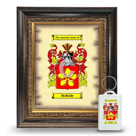 McBride Framed Coat of Arms and Keychain - Heirloom