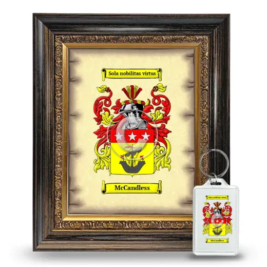 McCandless Framed Coat of Arms and Keychain - Heirloom