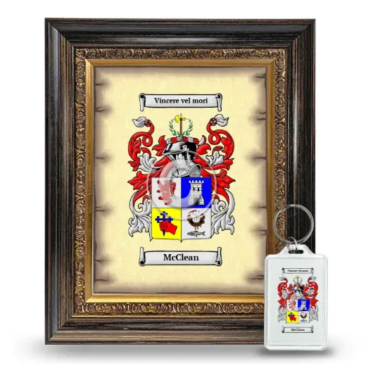 McClean Framed Coat of Arms and Keychain - Heirloom