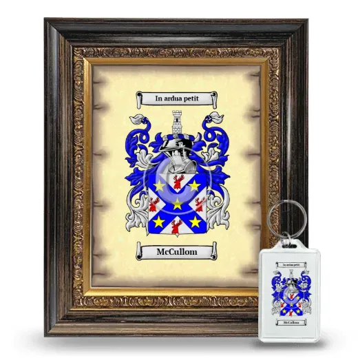 McCullom Framed Coat of Arms and Keychain - Heirloom