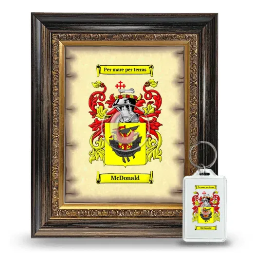 McDonald Framed Coat of Arms and Keychain - Heirloom
