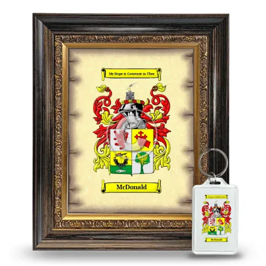 McDonald Framed Coat of Arms and Keychain - Heirloom
