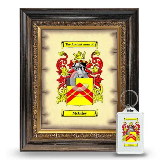 McGiley Framed Coat of Arms and Keychain - Heirloom
