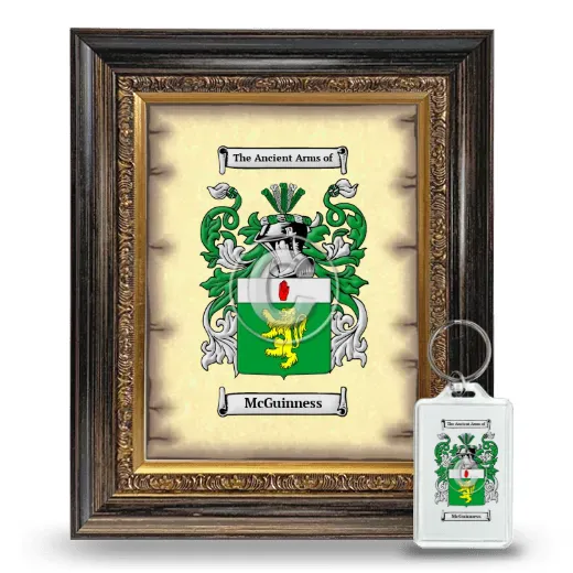 McGuinness Framed Coat of Arms and Keychain - Heirloom
