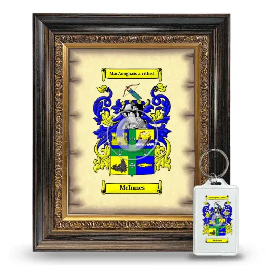 McInnes Framed Coat of Arms and Keychain - Heirloom