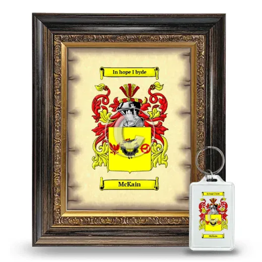 McKain Framed Coat of Arms and Keychain - Heirloom