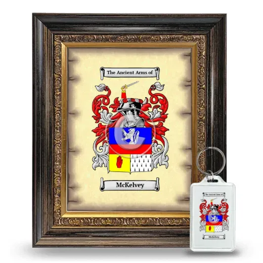 McKelvey Framed Coat of Arms and Keychain - Heirloom