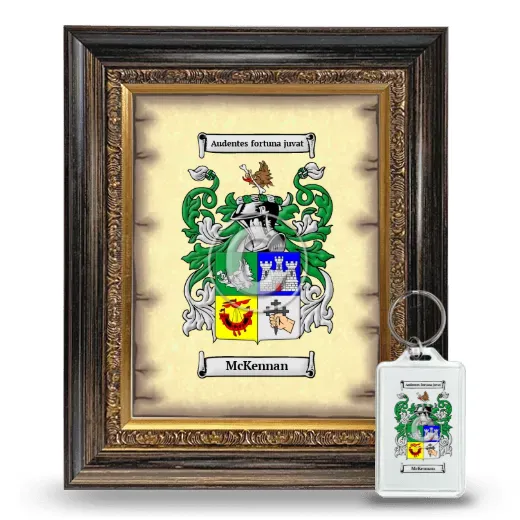 McKennan Framed Coat of Arms and Keychain - Heirloom