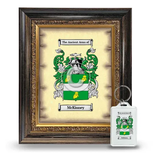 McKinney Framed Coat of Arms and Keychain - Heirloom