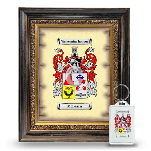 McLearn Framed Coat of Arms and Keychain - Heirloom
