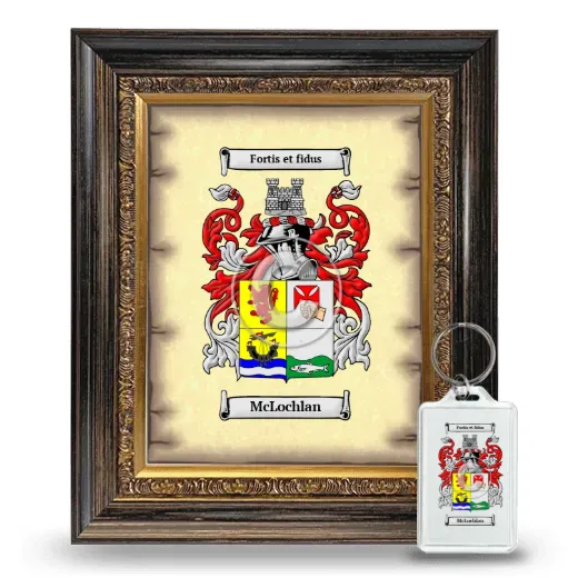 McLochlan Framed Coat of Arms and Keychain - Heirloom