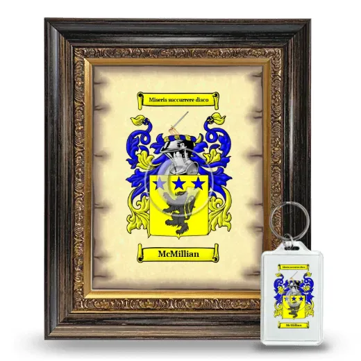 McMillian Framed Coat of Arms and Keychain - Heirloom