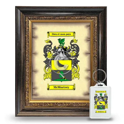 McMurtrey Framed Coat of Arms and Keychain - Heirloom