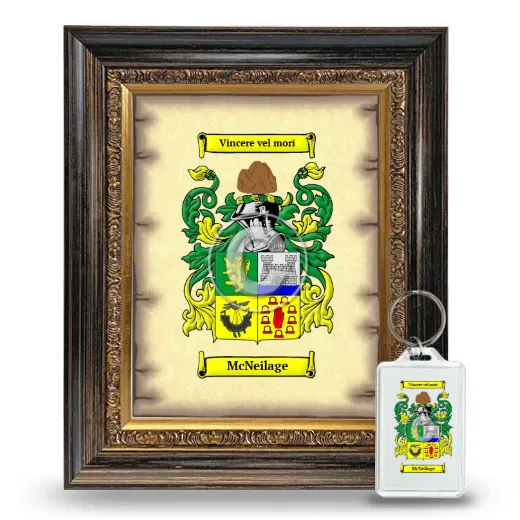 McNeilage Framed Coat of Arms and Keychain - Heirloom