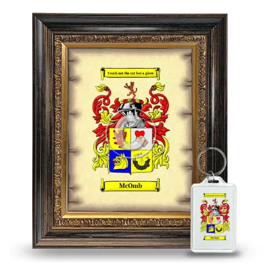 McOmb Framed Coat of Arms and Keychain - Heirloom