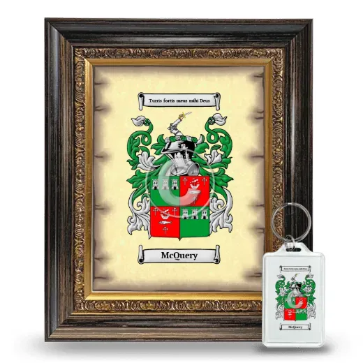 McQuery Framed Coat of Arms and Keychain - Heirloom