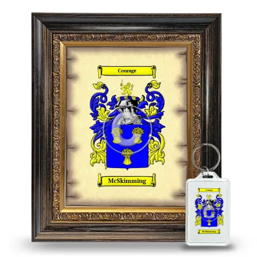 McSkimming Framed Coat of Arms and Keychain - Heirloom
