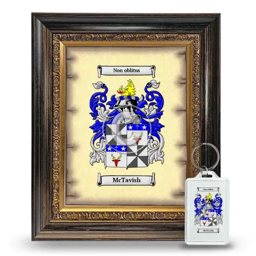 McTavish Framed Coat of Arms and Keychain - Heirloom