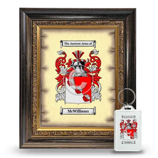 McWilliams Framed Coat of Arms and Keychain - Heirloom