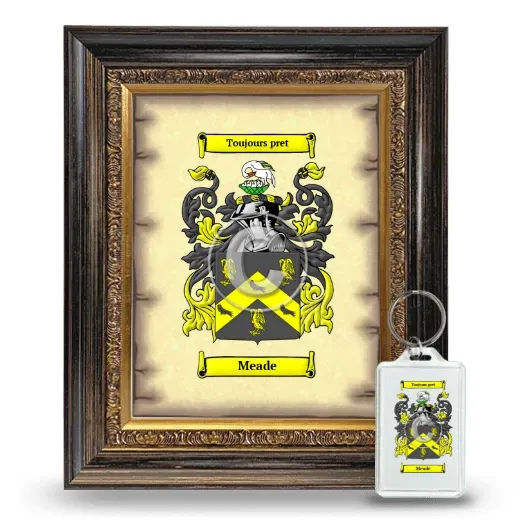 Meade Framed Coat of Arms and Keychain - Heirloom
