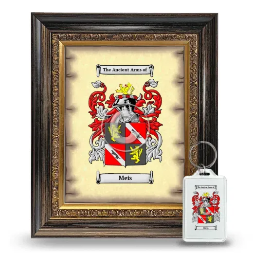 Meis Framed Coat of Arms and Keychain - Heirloom