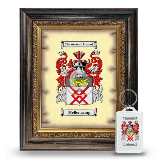 Mellencamp Framed Coat of Arms and Keychain - Heirloom