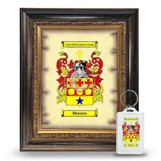 Mercers Framed Coat of Arms and Keychain - Heirloom
