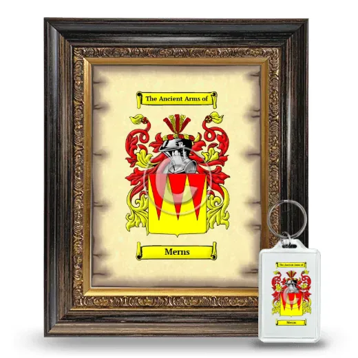 Merns Framed Coat of Arms and Keychain - Heirloom