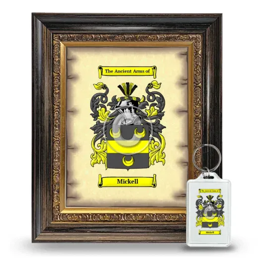 Mickell Framed Coat of Arms and Keychain - Heirloom