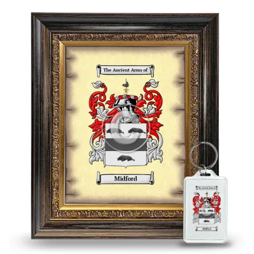 Midford Framed Coat of Arms and Keychain - Heirloom