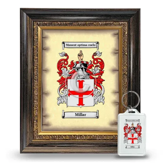 Millar Framed Coat of Arms and Keychain - Heirloom