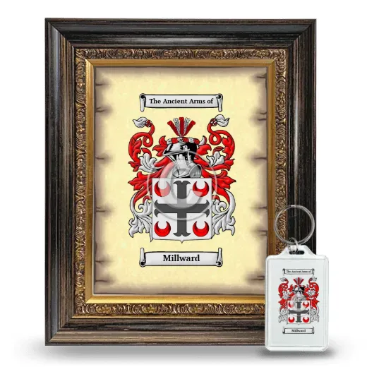 Millward Framed Coat of Arms and Keychain - Heirloom